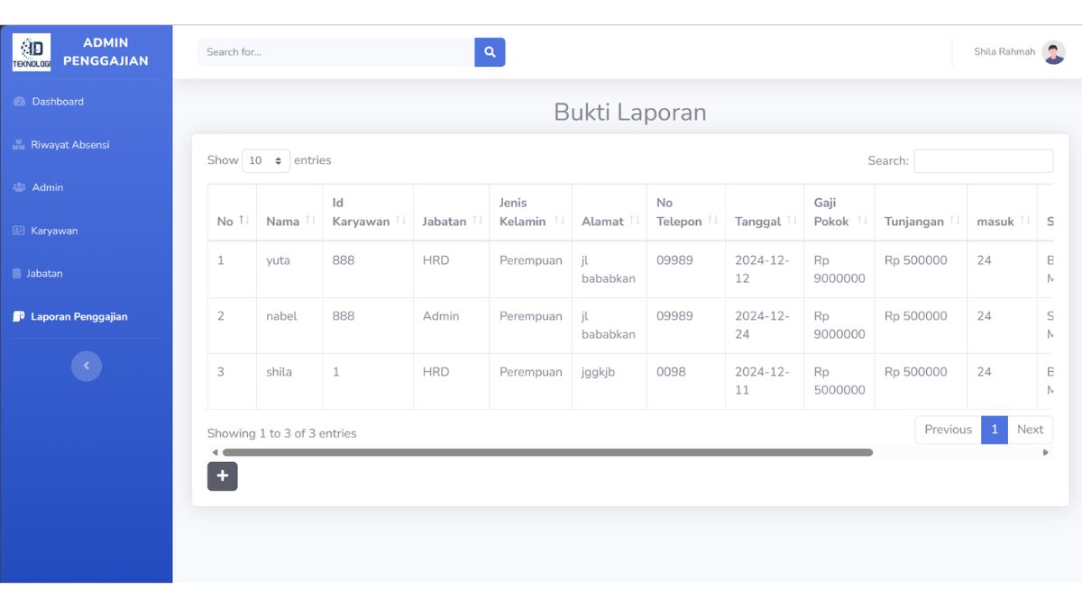 Sistem Payroll Penggajian Karyawan